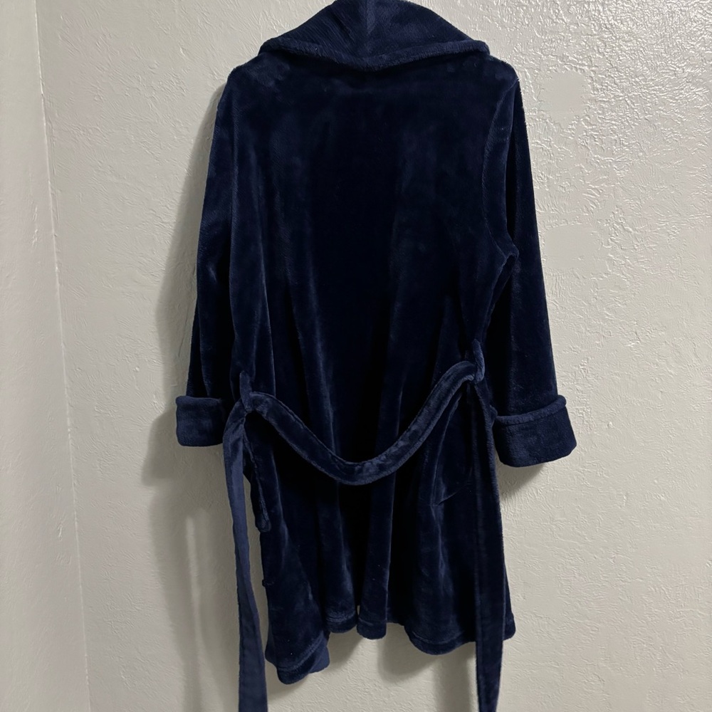 Sonoma Plush Dark Blue Women's Robe - Picture 2 of 2